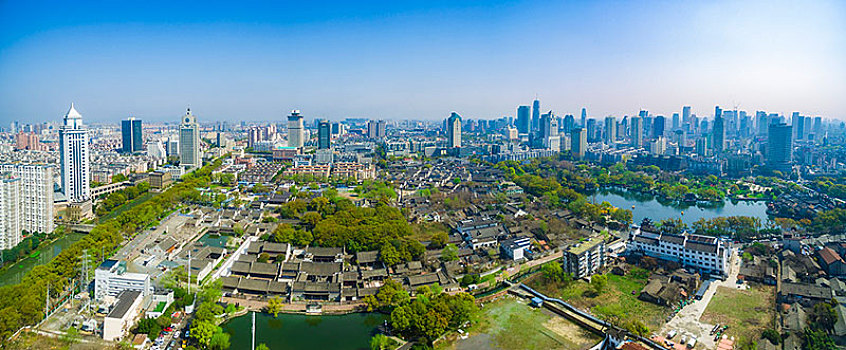 宁波天一阁,天一阁,航拍,俯视,全景,古建筑,老房子,阳光,水池,景区,地标