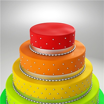 彩色,婚礼蛋糕