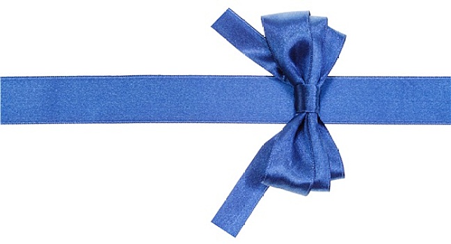 蓝色,蝴蝶结,切削,丝绸,丝带