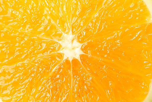 一个切面的橙子