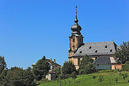 寺院,朝圣教堂,地区,库姆巴赫,上弗兰科尼亚,巴伐利亚,德国,欧洲