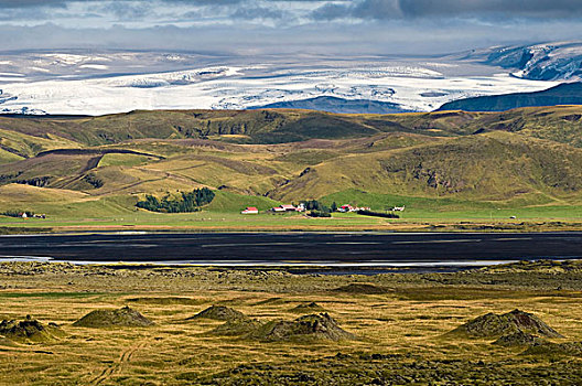 风景,西南方,冰岛,正面,冰河,斯堪的纳维亚,欧洲