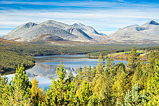 风景,上方,国家公园,国家,旅游,路线,奥普兰,挪威,欧洲