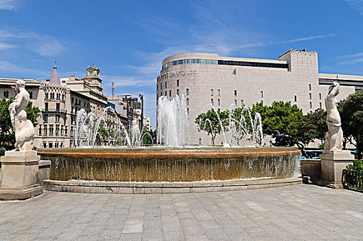 加泰罗尼亚,广场,市中心,巴塞罗那,西班牙,欧洲