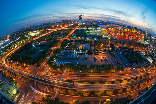 鸟巢夜景