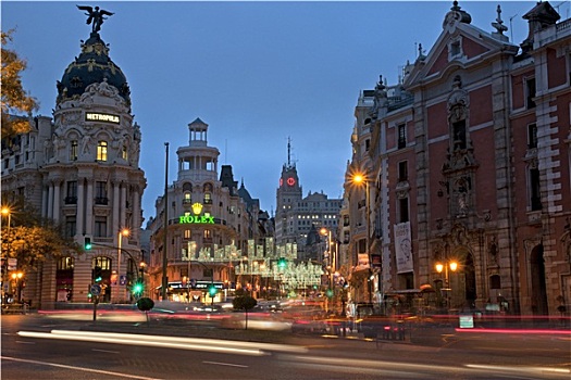 马德里,街道,夜晚