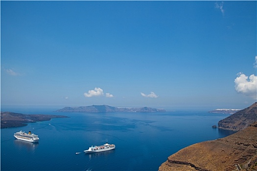 游船,锡拉岛,希腊