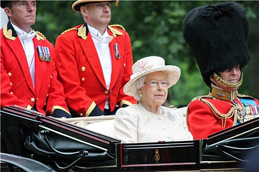 伦敦,英国,六月,伊莉莎白女王,王子,彩色,典礼