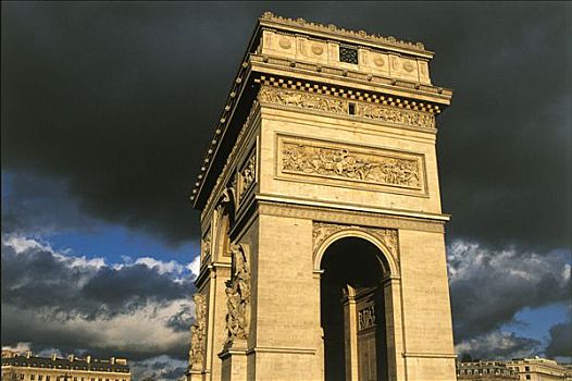 巴黎,拱形,侧面