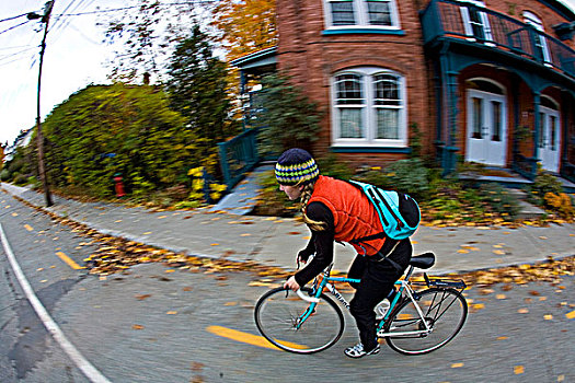 女青年,通勤,自行车,魁北克