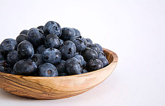 蓝莓,木,碗