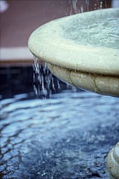 特写,喷泉,水