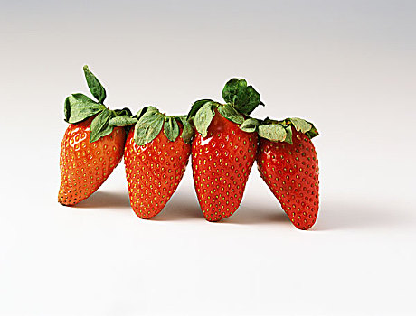 四个,草莓,排列