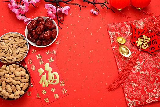 中国年春节新年新春留白背景