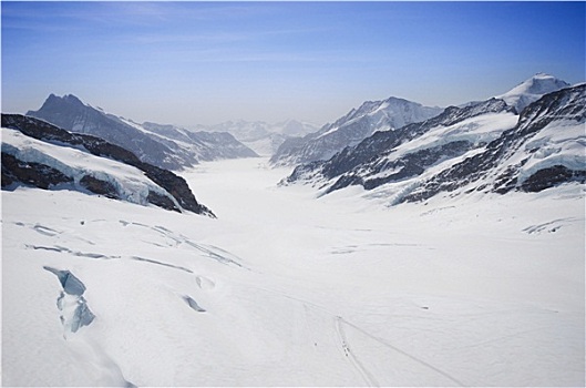 冰河,风景,阿尔卑斯山
