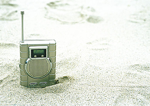 无线电,粘住,室外,沙子,海滩