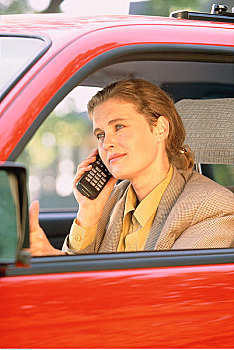 职业女性,手机,汽车