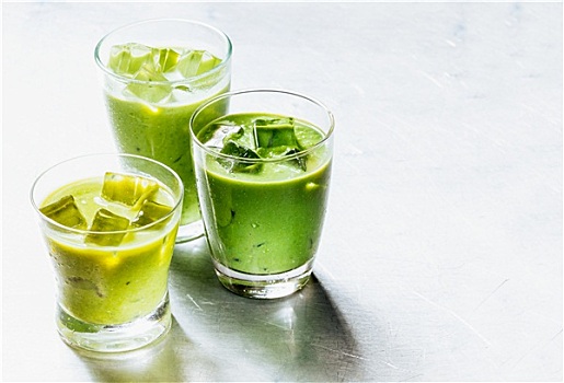 健康,绿色,冰沙,杯子