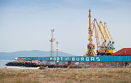入口,码头,港口,黑海,保加利亚