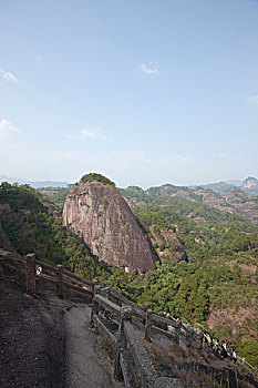 山脉,叫,虎,石头,武夷山,山,福建,中国