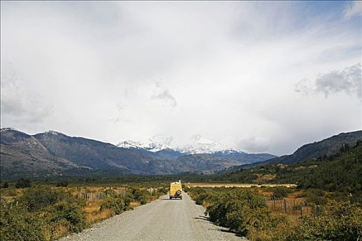 道路,湖,巴塔哥尼亚,智利,南美