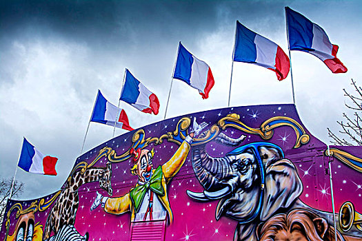 马戏团,法国,旗帜