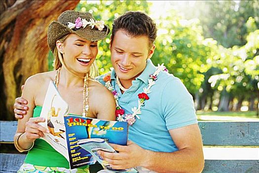 夏威夷,瓦胡岛,伴侣,看,旅游,小册子