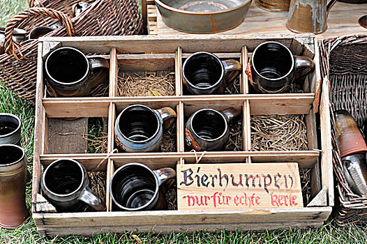 啤酒,大桶,手工市场,城市,节日,罗腾堡,历史,罗滕堡,巴伐利亚,德国,欧洲
