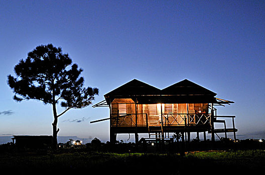 房子,夜光,尼加拉瓜,中美洲