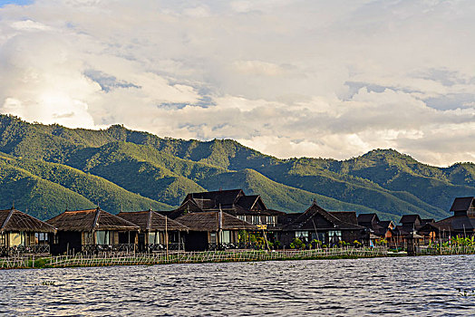 湖,胜地,茵莱湖,掸邦,缅甸