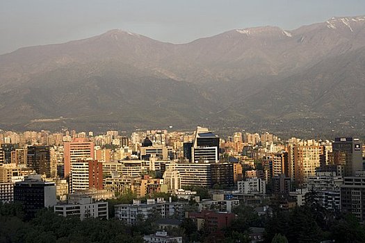 俯视,圣地亚哥,智利