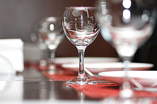 葡萄酒杯,桌子,浅,景深