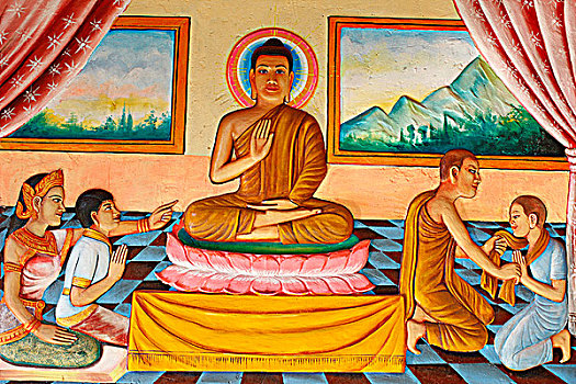 柬埔寨,收获,舞会,寺院,生活,佛,儿子