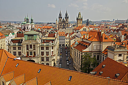 布拉格,城市,屋顶