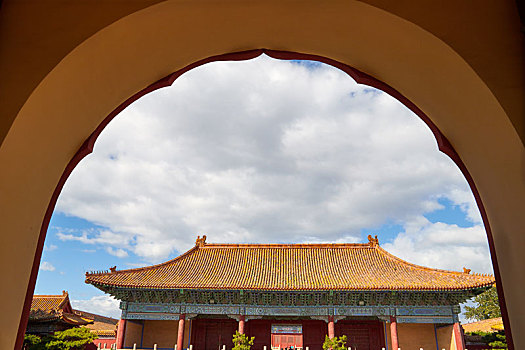 北京故宫太庙里的景色