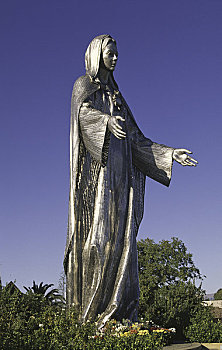 圣母玛利亚,雕塑,教堂,圣母,平和,神祠,圣克拉拉,加利福尼亚,美国