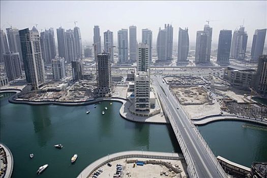 建筑工地,迪拜,阿联酋,近东