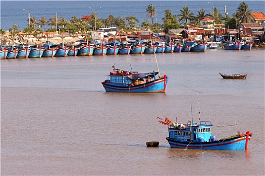捕鱼,港口,越南