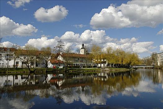 教区教堂,圣麦克,河,巴伐利亚森林,下巴伐利亚,德国,欧洲