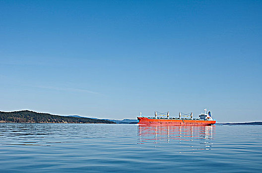 货船,靠近,维多利亚,不列颠哥伦比亚省,加拿大
