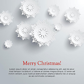 圣诞快乐,雪花,背景,矢量,新年,圣诞节,概念,冬天,图案,雪,纸张,纸,银,影子