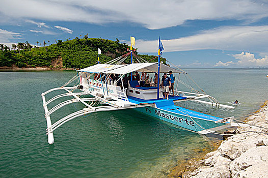 传统,菲律宾,舷外支架,独木舟,岛屿,亚洲