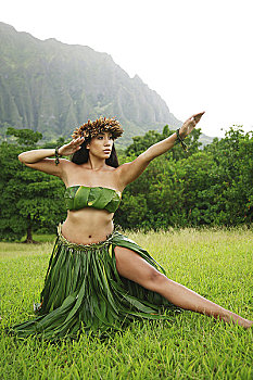夏威夷,瓦胡岛,女性,卡希科舞,草裙舞,跳舞