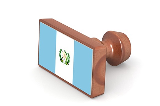 木质,图章,危地马拉,旗帜