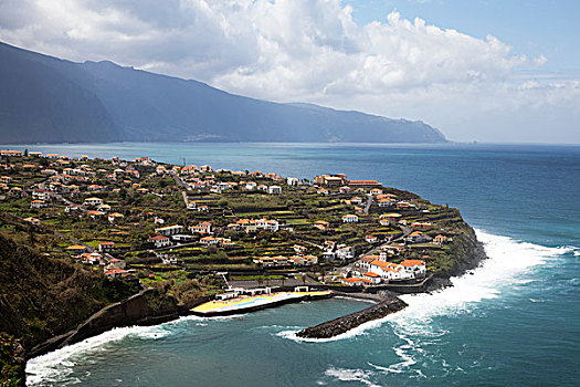 城镇风光,北海岸,马德拉岛,岛屿,葡萄牙,欧洲