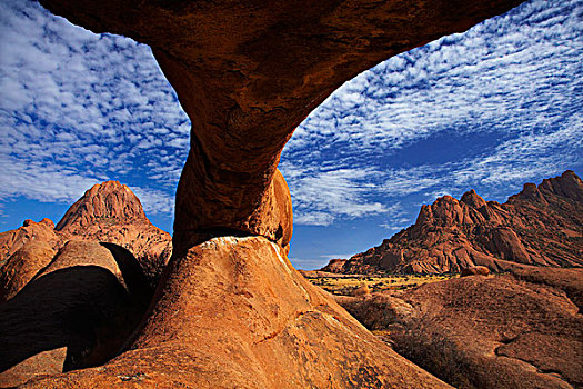 自然,石头,拱形,左边,右边,纳米比亚,非洲
