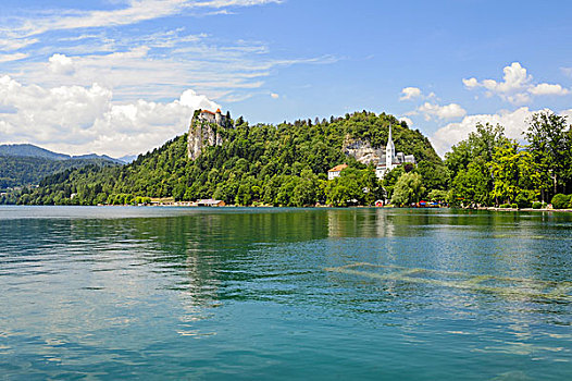 布莱德湖,教堂,斯洛文尼亚