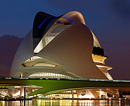 歌剧院,房子,艺术,艺术和科学之城,瓦伦西亚,西班牙,欧洲