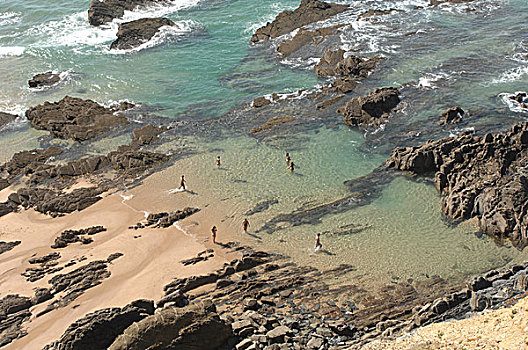 葡萄牙,西海岸,自然,海洋,海滩,浴
