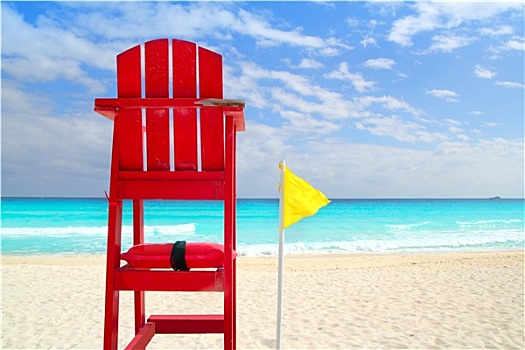 红色,座椅,黄色,风,旗帜,热带,加勒比